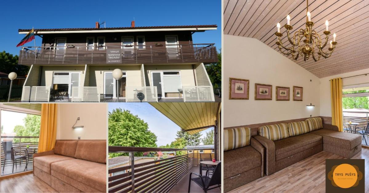 Apartamentai Trys Pusys Sventoji Bagian luar foto