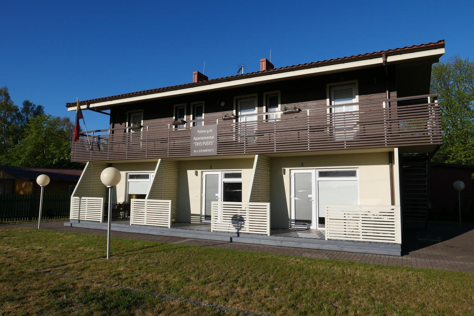 Apartamentai Trys Pusys Sventoji Bagian luar foto