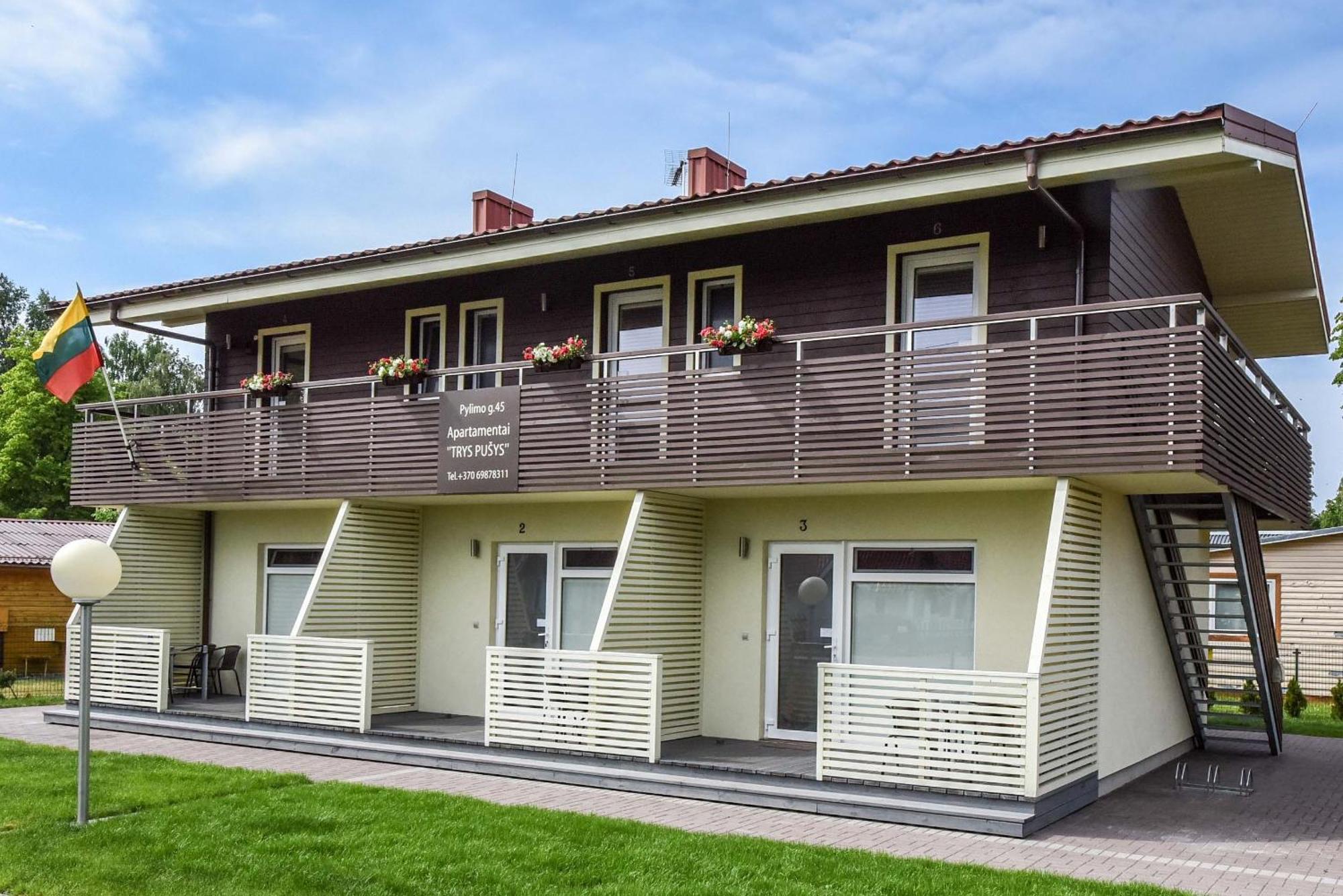 Apartamentai Trys Pusys Sventoji Bagian luar foto